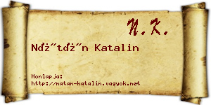 Nátán Katalin névjegykártya