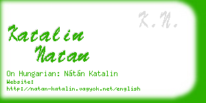 katalin natan business card