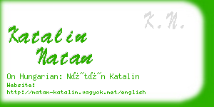 katalin natan business card